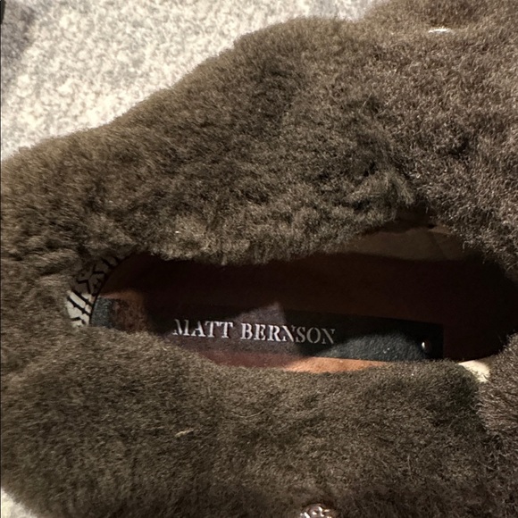 MATT BERNSON REAL SHEEPSKIN SHEARLING ARMY GREEN BOOTS SIZE 7.5 - Picture 11 of 13
